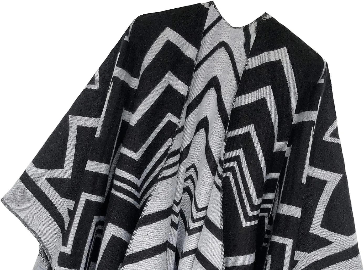Urban CoCo Women's Winter Vintage Poncho Capes Tassel Blanket Shawl Wrap Cardigan Coat