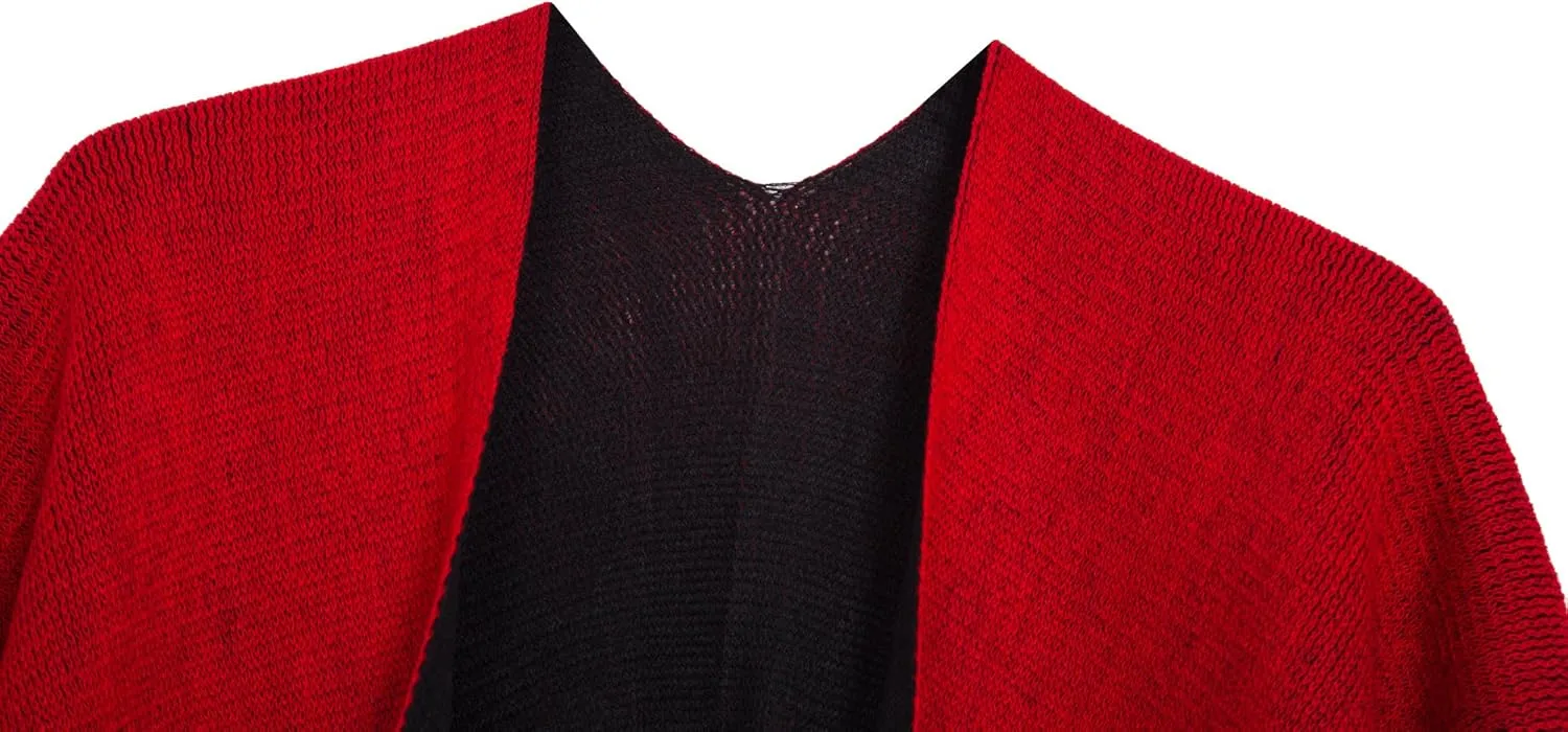 Urban CoCo Women's Winter Vintage Poncho Capes Tassel Blanket Shawl Wrap Cardigan Coat