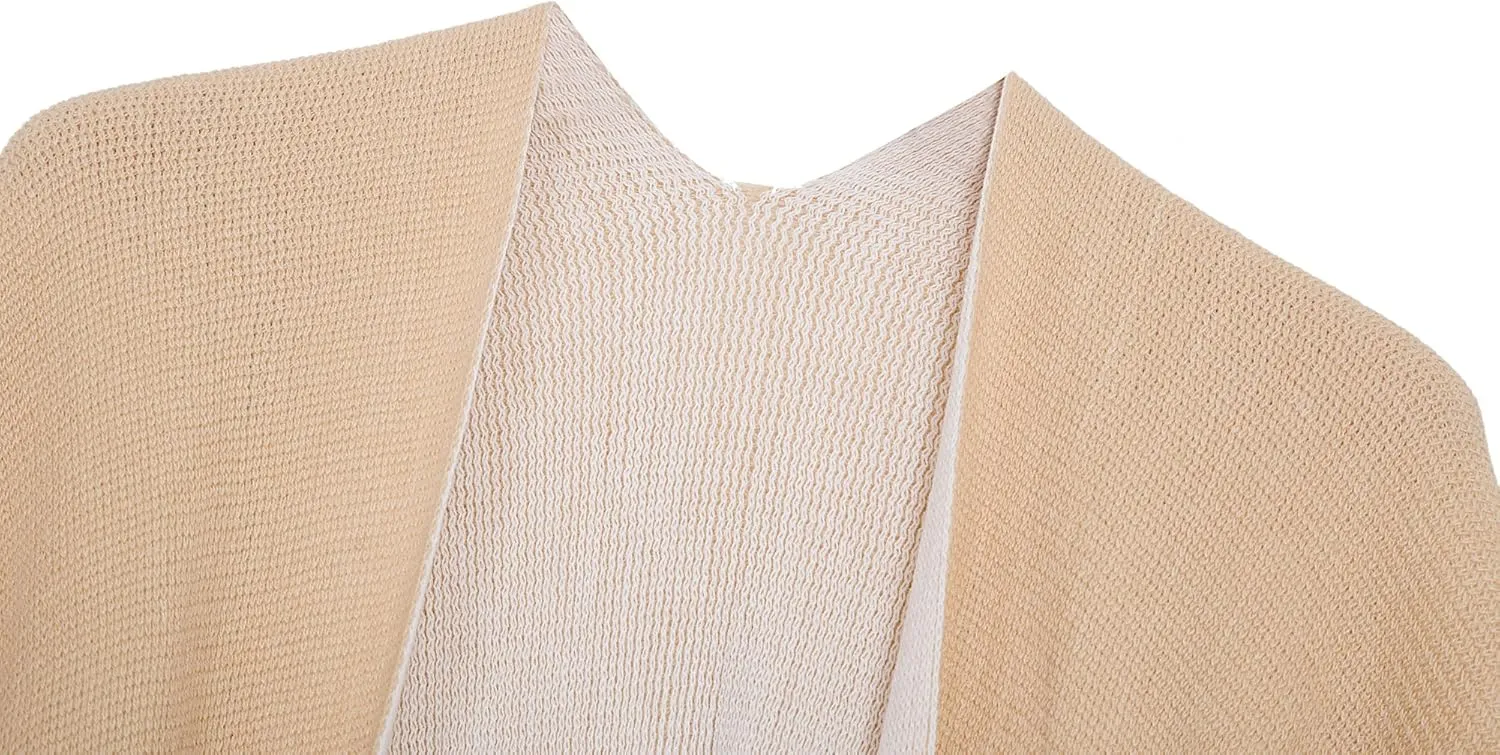 Urban CoCo Women's Winter Vintage Poncho Capes Tassel Blanket Shawl Wrap Cardigan Coat