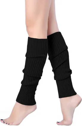 v28 Women Warm Leg Warmers 80s Retro Party Costume Knit Ballet Neon Long Socks