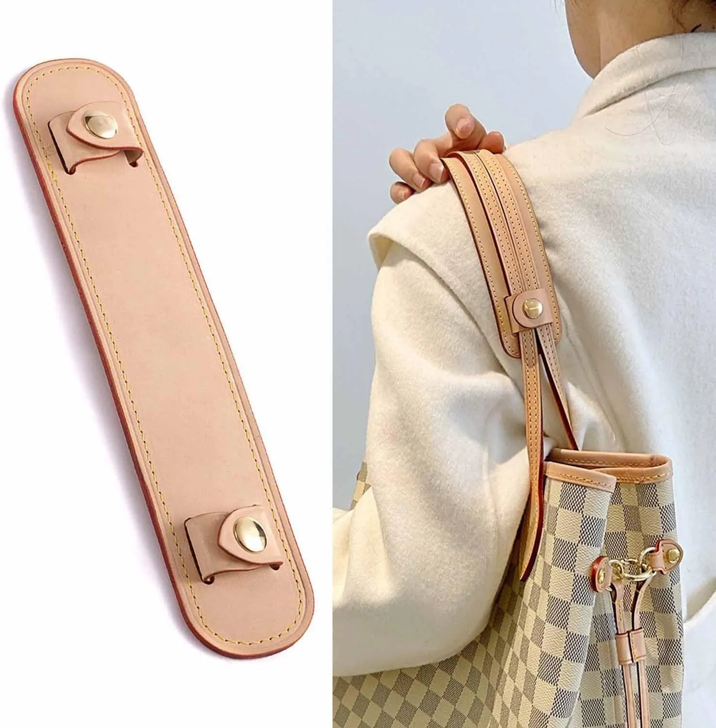Vachetta Leather Shoulder Pad Soothing Shoulder Pad for Cossbody Bag Straps
