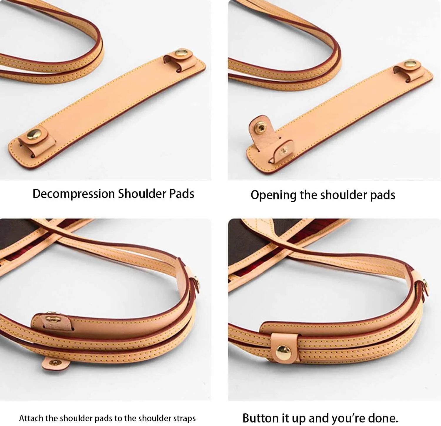 Vachetta Leather Shoulder Pad Soothing Shoulder Pad for Cossbody Bag Straps
