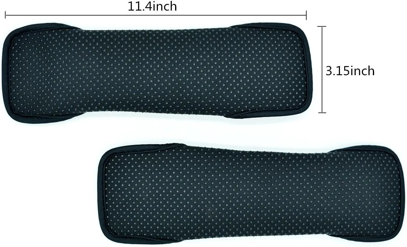 Wanty 1 Pair Black Color Neoprene Multipurpose Comfort Shoulder Strap Pads Shoulder Cushion Pad Protector for Backpack Rucksack/Travel Bag/Car Seat Belts Protect Pads (Neoprene black)