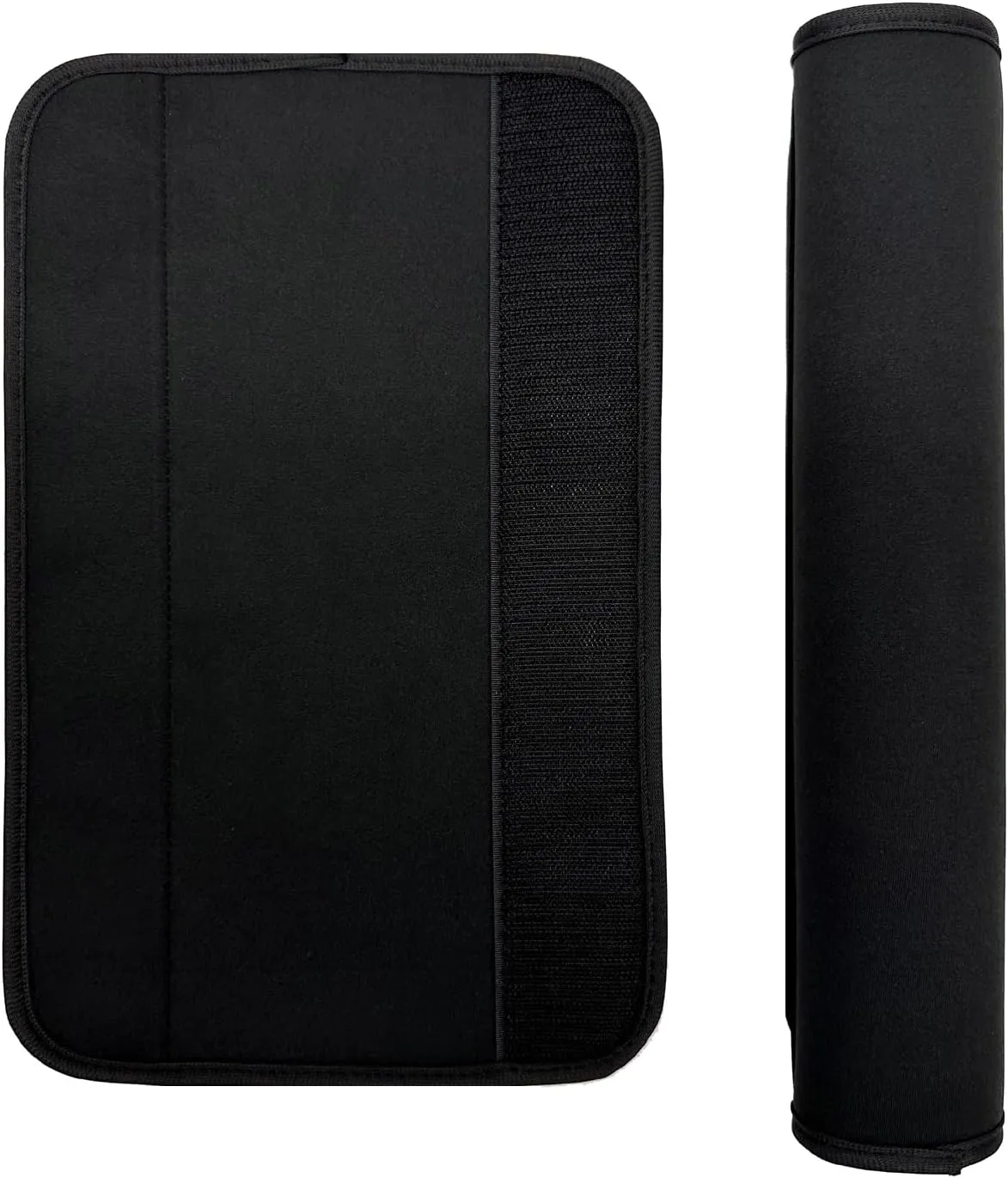 Wanty 1 Pair of 2 Black Color Neoprene Multipurpose Comfort Shoulder Strap Pads Shoulder Cushion Pad Protector for Laptop/Travel Bag/Messenger/Boxing/Car Seat Belts Protect Pads (black)