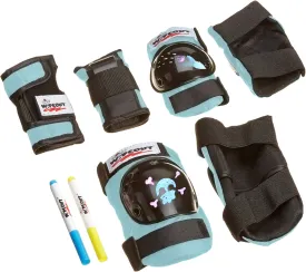 Wipeout Dry Erase Kids Pad Set with Knee Pads, Elbow Pads, and Wristguards Wipeout Dry Erase Kids Pad Set with Knee Pads, Elbow Pads, and Wristguards