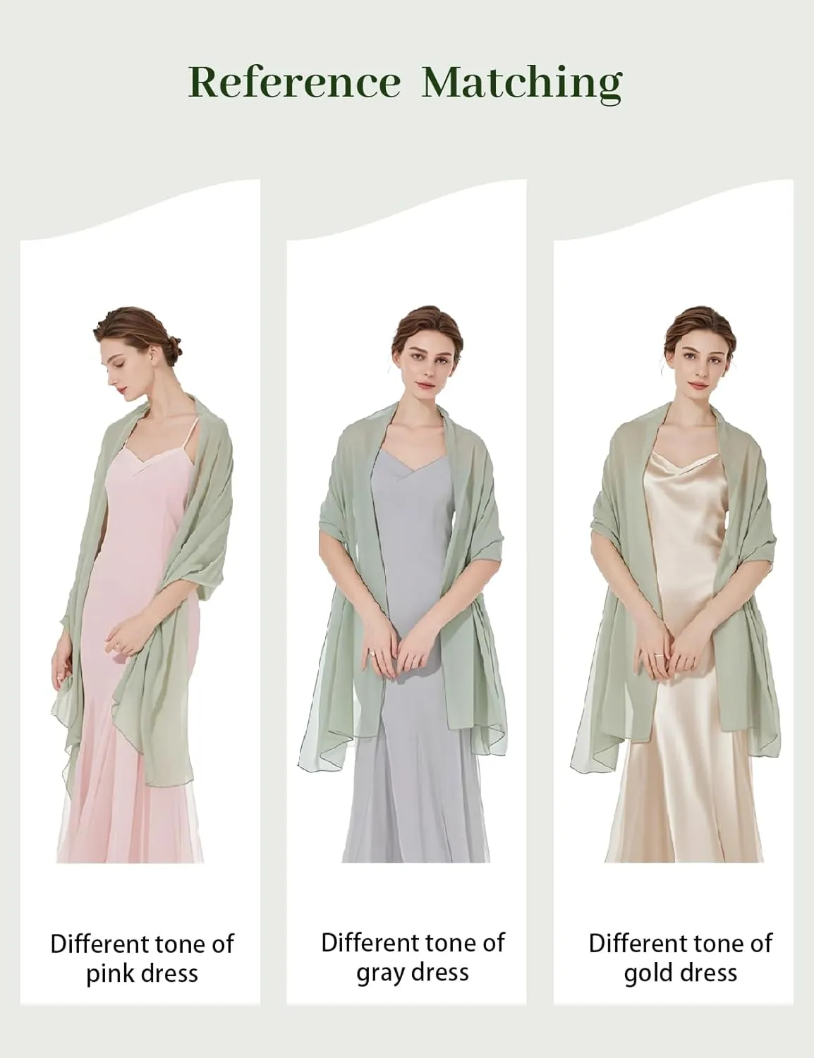 Women Chiffon Shawls and Wraps for Evening Dresses Wedding Party Travel Scarves Pashmina Bikini Cover Up