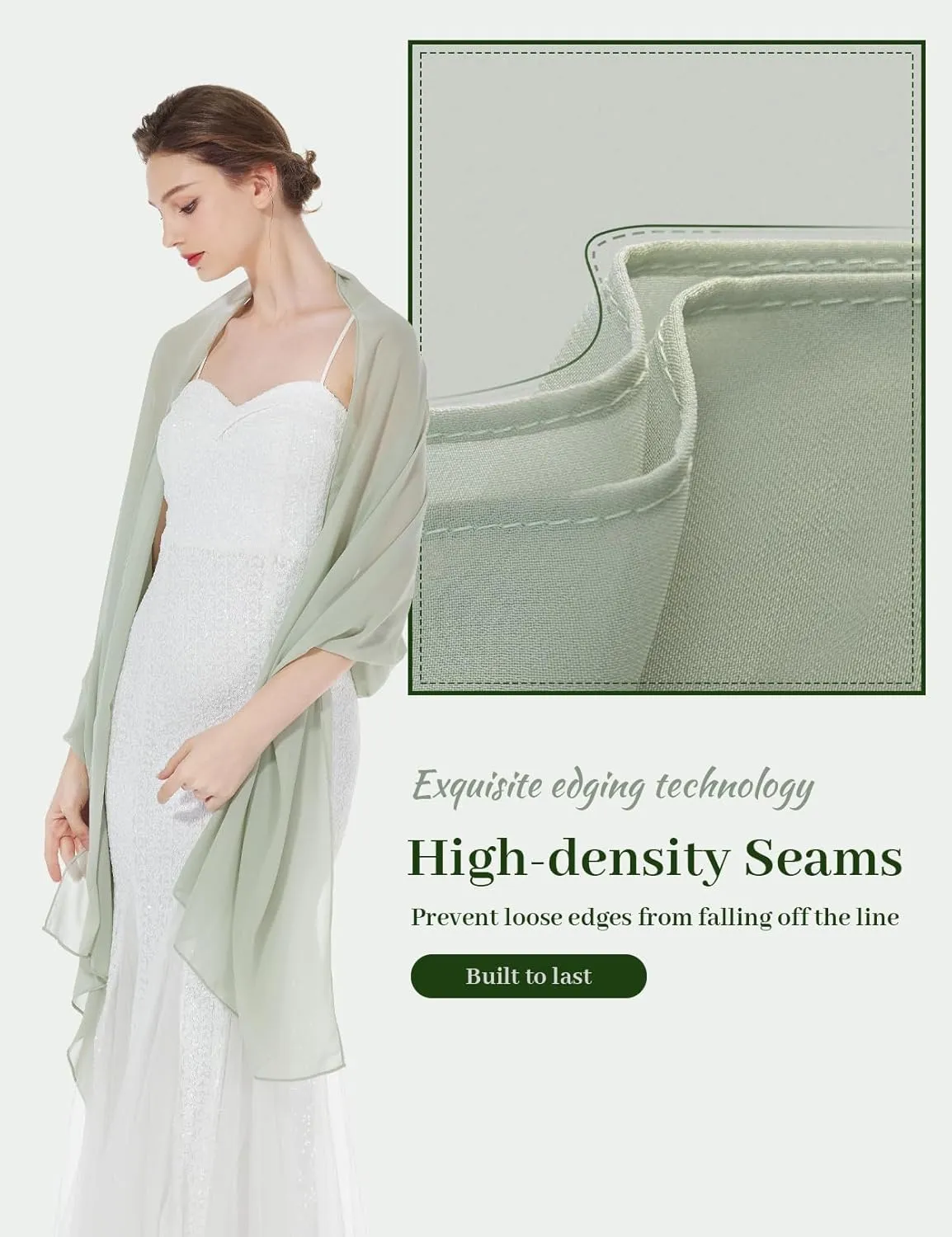 Women Chiffon Shawls and Wraps for Evening Dresses Wedding Party Travel Scarves Pashmina Bikini Cover Up