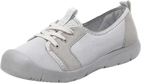 Women Comfortable Slip On Shoes Casual Walking Sneakers Lightweight Canvas Flats Non Slip Breathable Loafers
