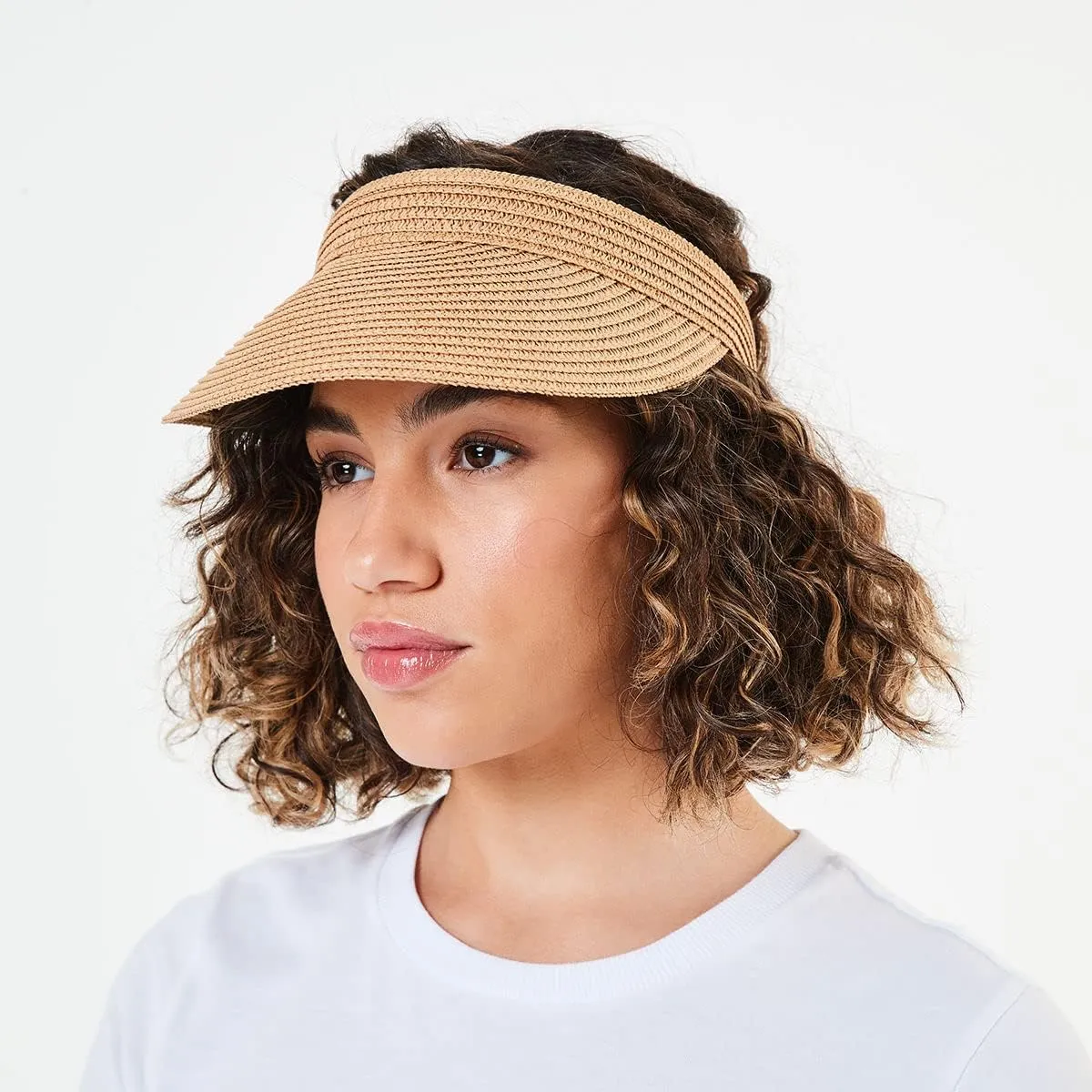 Women Straw Sun Visor Hat Wide Brim Foldable Summer UV Protection Beach Cap Packale Hats