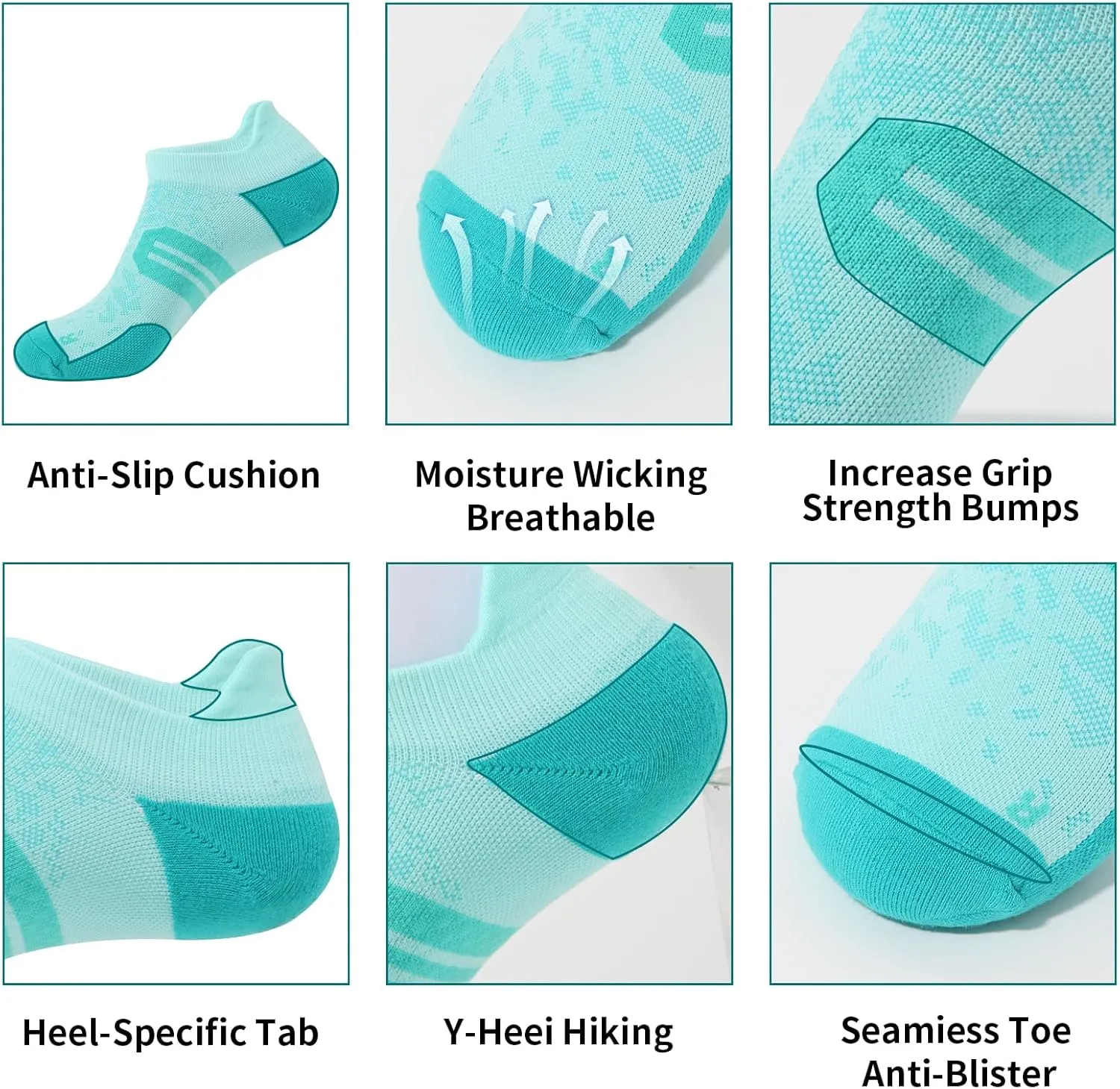 Womens Ankle Compression Socks with Arch Support Athletic Low cut Running Socks for Women Workout Cushion 5 Pairs