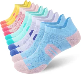 Womens Ankle Compression Socks with Arch Support Athletic Low cut Running Socks for Women Workout Cushion 5 Pairs