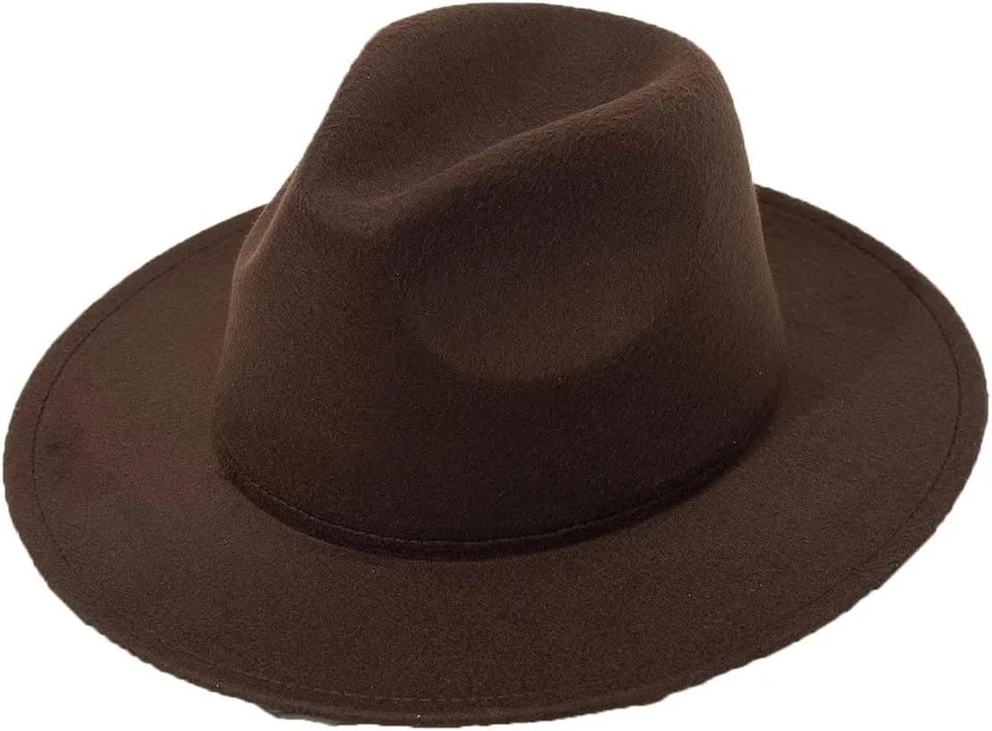 Women's Fedora Hat Spring Autumn Winter Vintage Big Eaves Top Hat