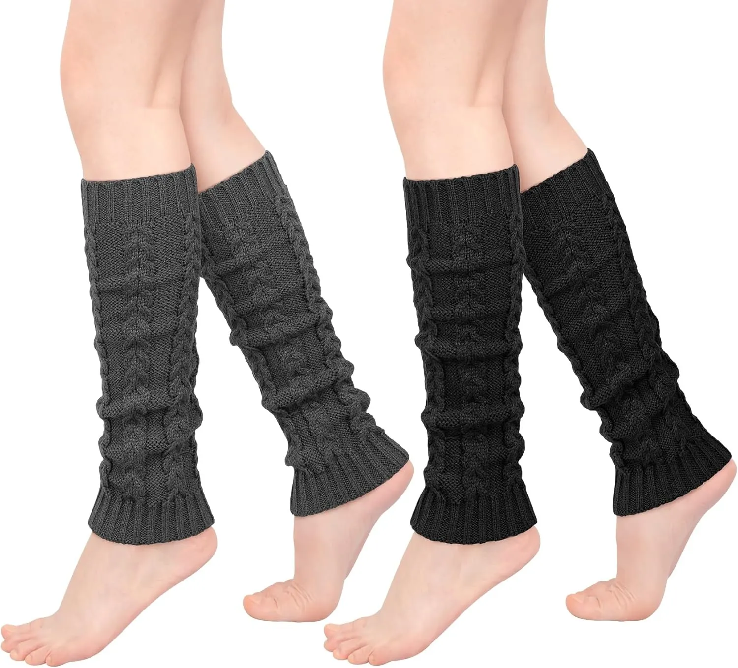 Womens Leg Warmers Winter Warm Knit Long Boot Socks Slouch Knee High 80s for Party