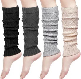 Womens Leg Warmers Winter Warm Knit Long Boot Socks Slouch Knee High 80s for Party