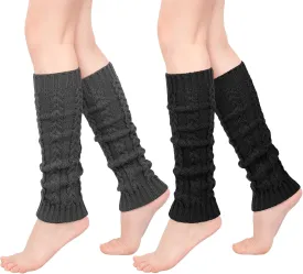 Womens Leg Warmers Winter Warm Knit Long Boot Socks Slouch Knee High 80s for Party
