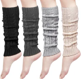 Womens Leg Warmers Winter Warm Knit Long Boot Socks Slouch Knee High 80s for Party