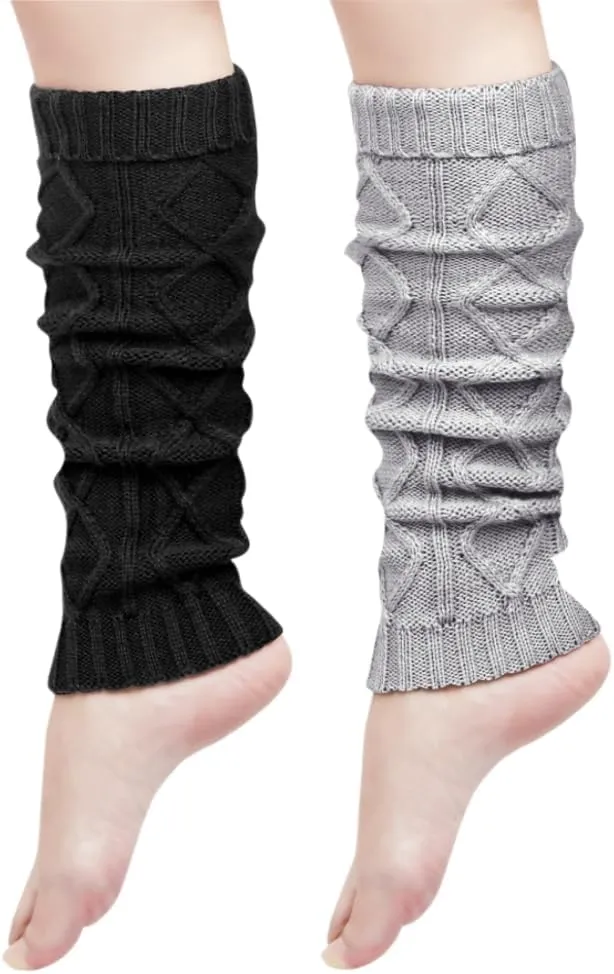 Womens Leg Warmers Winter Warm Knit Long Boot Socks Slouch Knee High 80s for Party