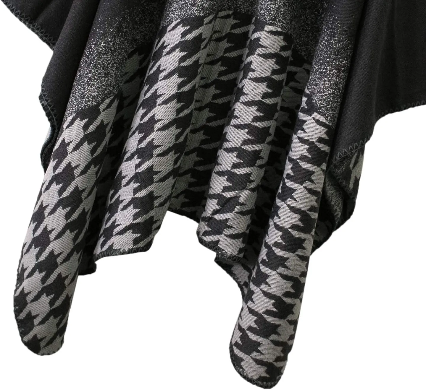 Women's Vintage Pattern Open Front Poncho Cape Shawl Winter Shawl Wraps