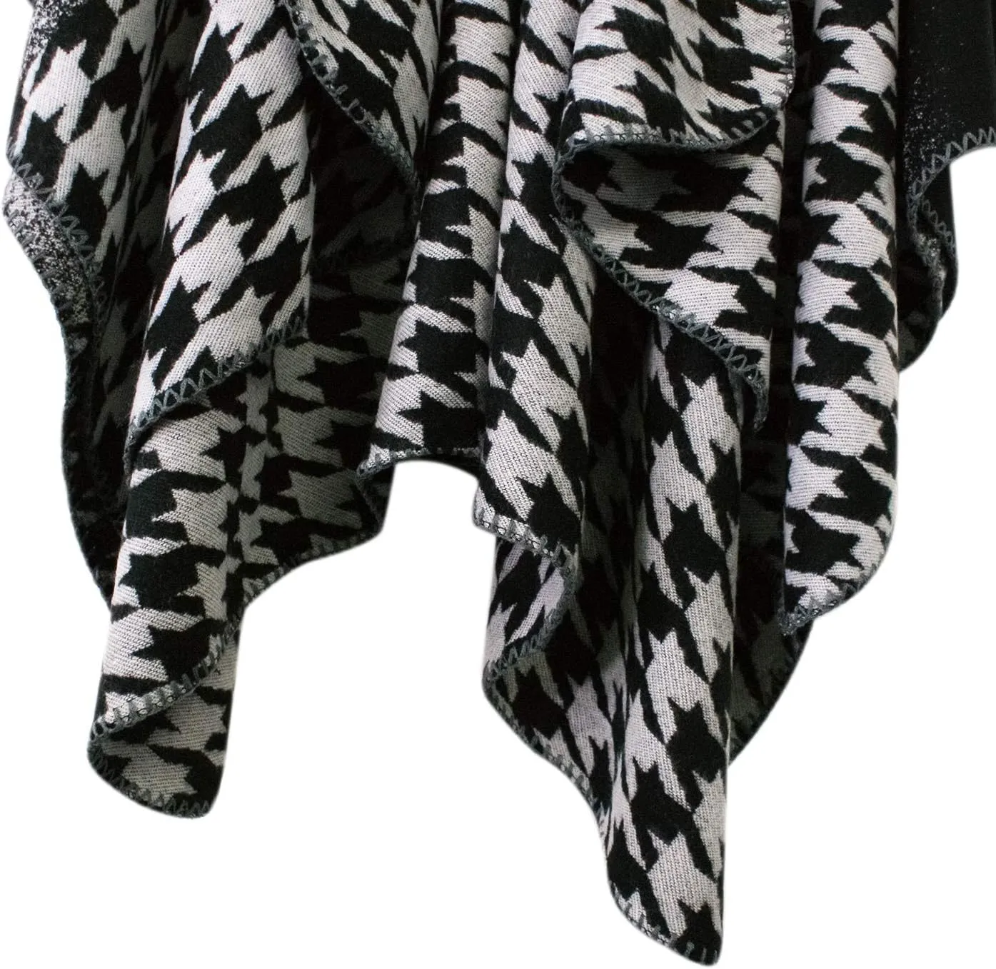 Women's Vintage Pattern Open Front Poncho Cape Shawl Winter Shawl Wraps