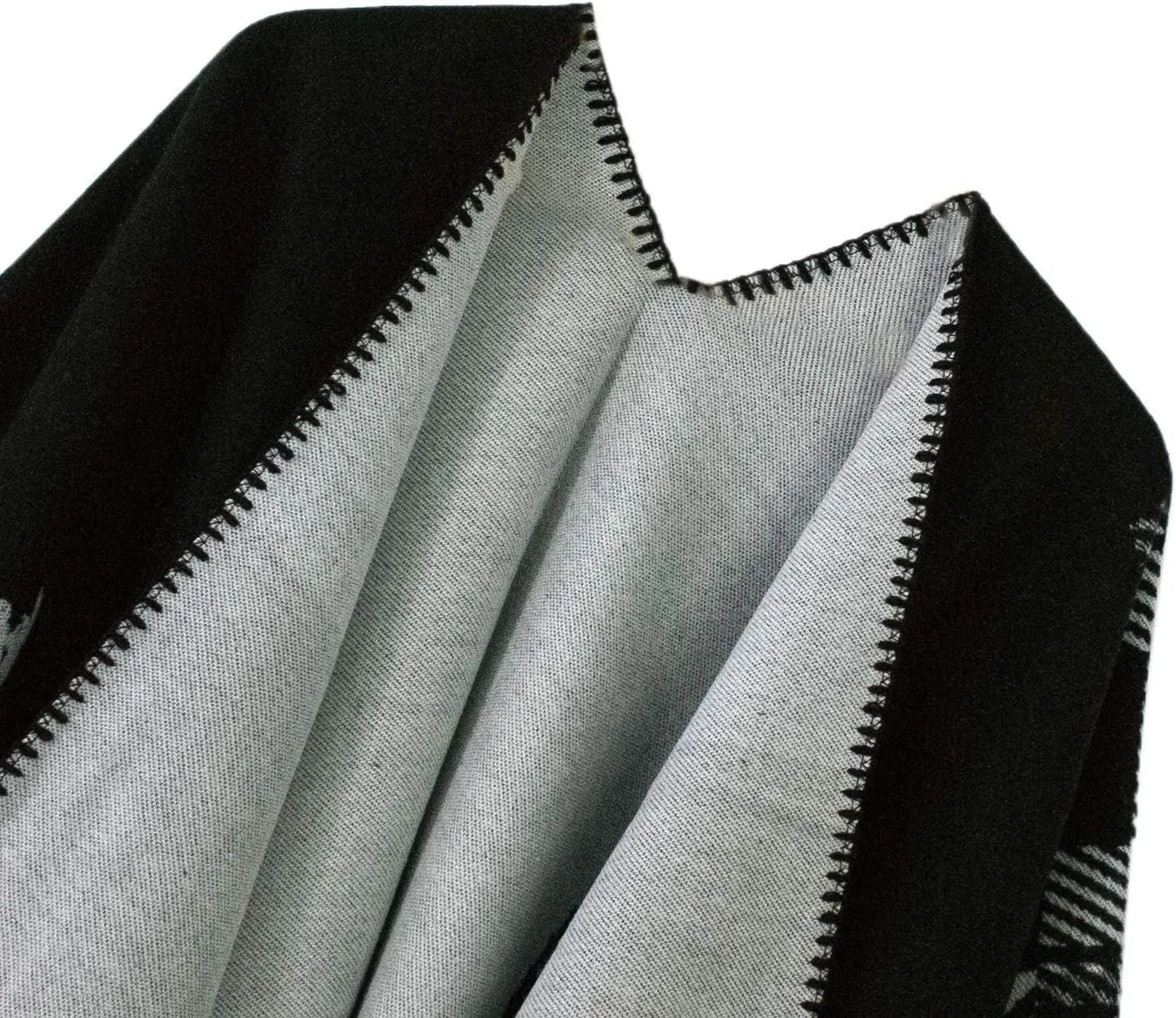 Women's Vintage Pattern Open Front Poncho Cape Shawl Winter Shawl Wraps