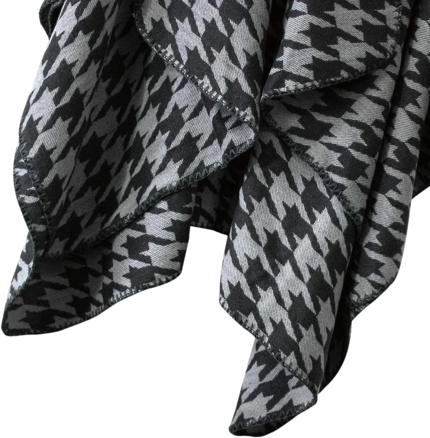 Women's Vintage Pattern Open Front Poncho Cape Shawl Winter Shawl Wraps