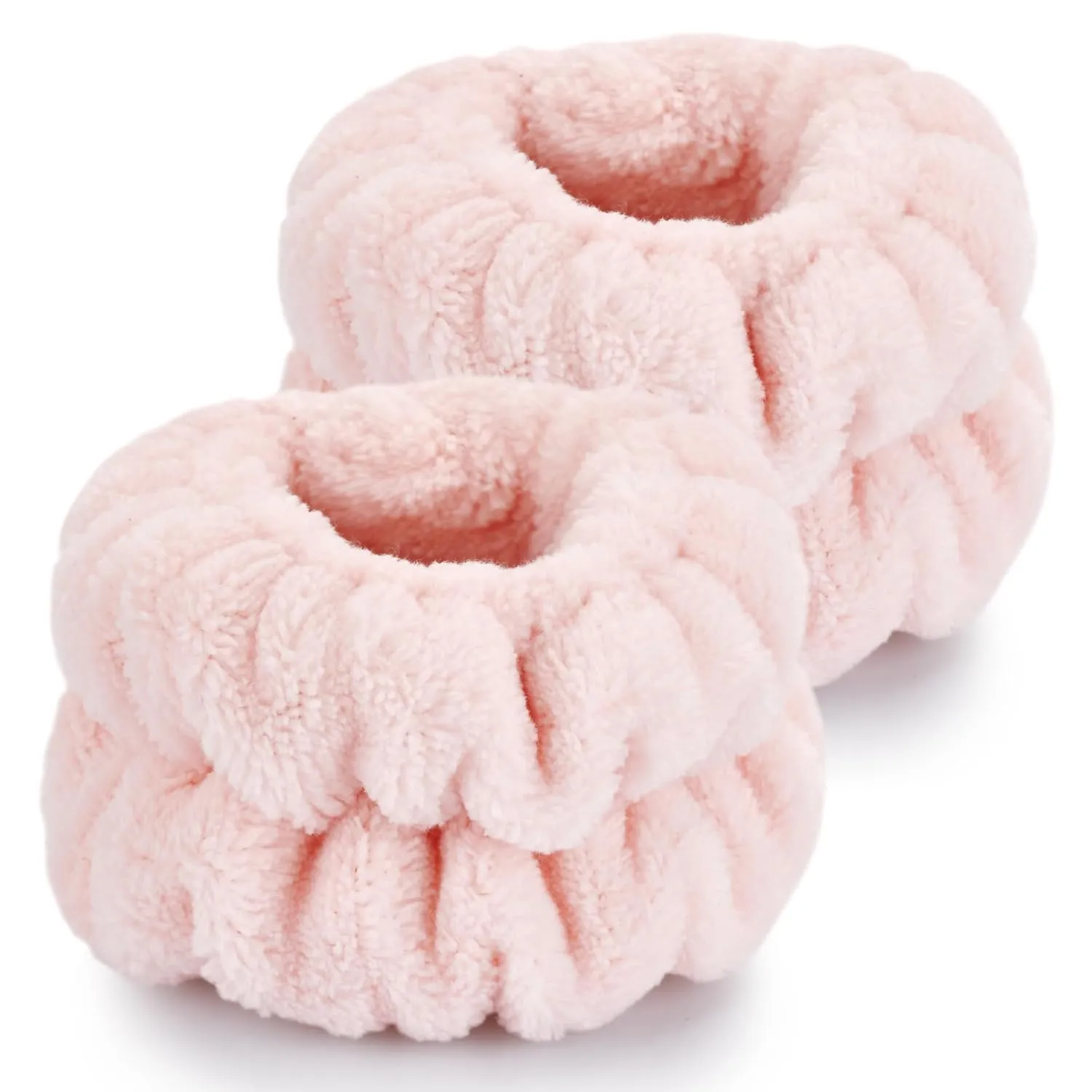 Wrist Bands for Washing Face, Microfiber Wrist Towels for Washing Face, Spa Wristbands for Washing Face, Face Wash Wristbands, Arm Bands for Washing Face for Woman ChildrenPale Pink