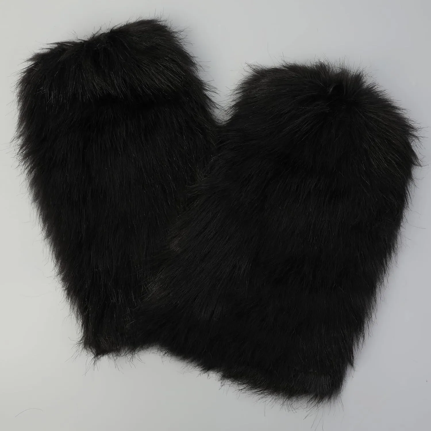 XEPST Faux Fur Fuzzy Leg Warmers Furry Boot Covers for Women, Warm Fuzzy Boot Cuff Boot Sleeves Leg Warmers for Party Costume