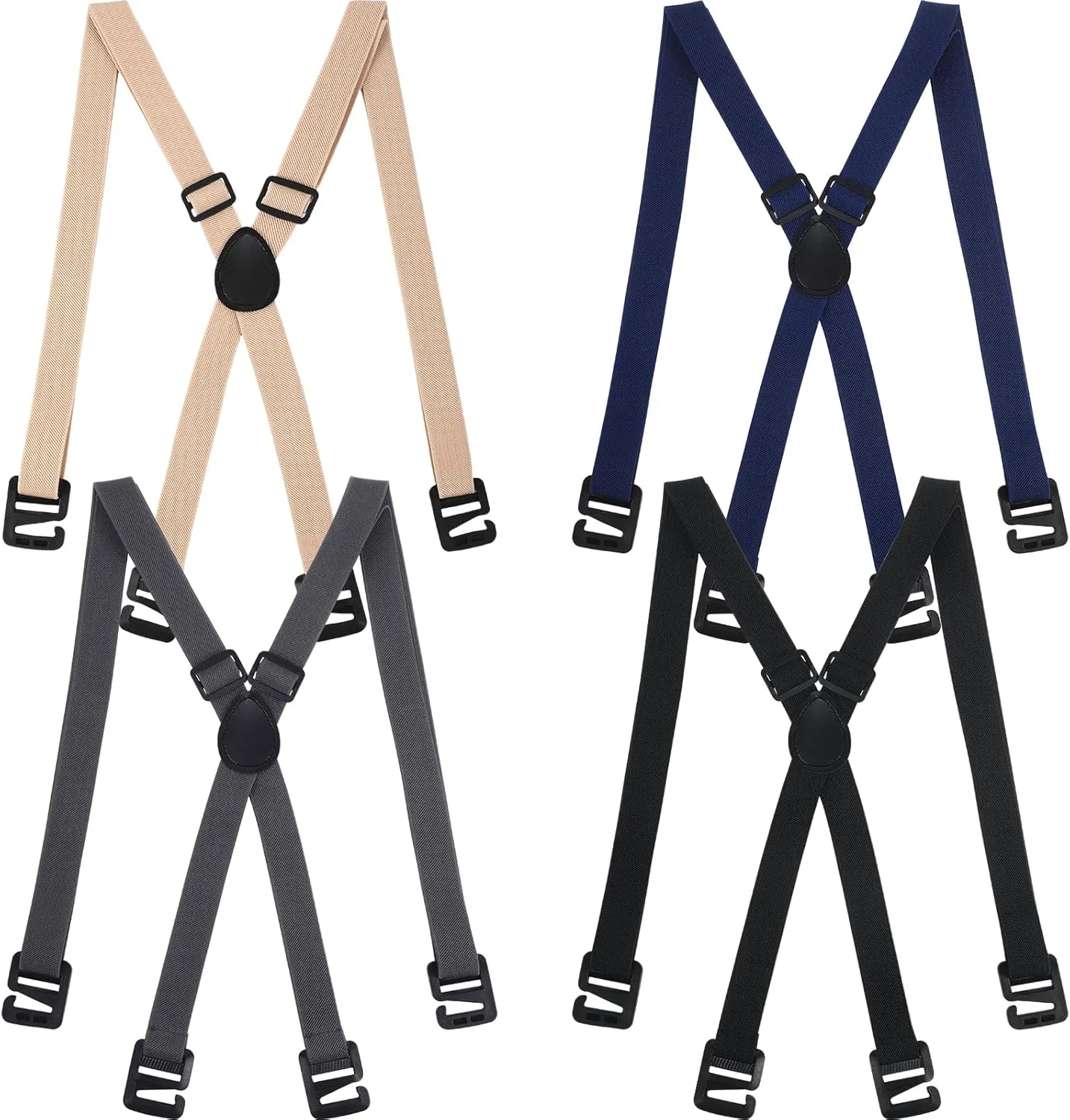 Xtinmee 4 Pcs Hidden Suspenders for Men Hidden Suspenders Adjustable Under Clothing Undergarment
