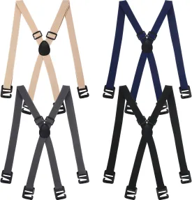 Xtinmee 4 Pcs Hidden Suspenders for Men Hidden Suspenders Adjustable Under Clothing Undergarment