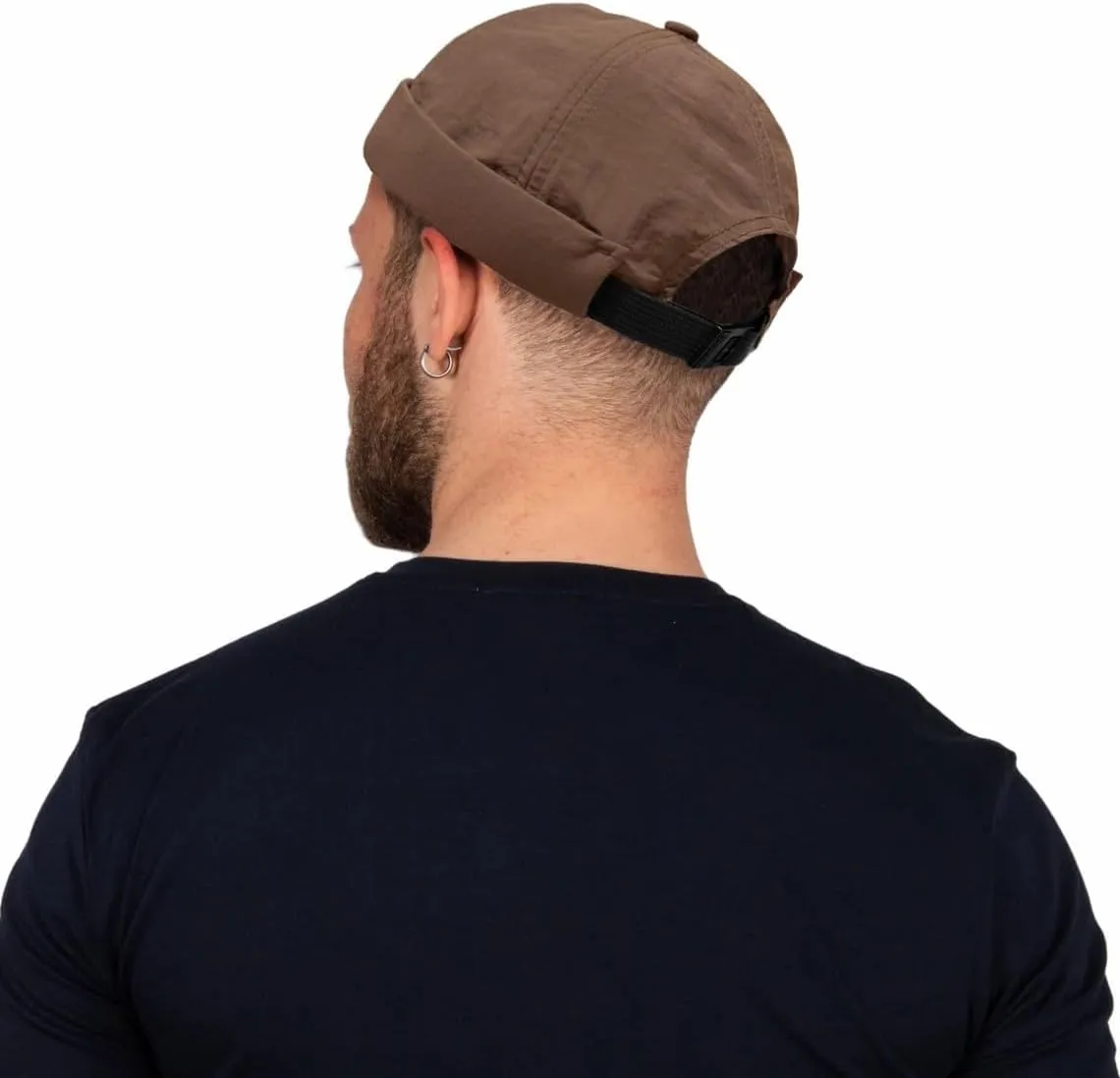XYIYI Men Quick Dry Docker Cap Breathable Brimless Cap Rolled Cuff Retro Sailor Beanie Hat