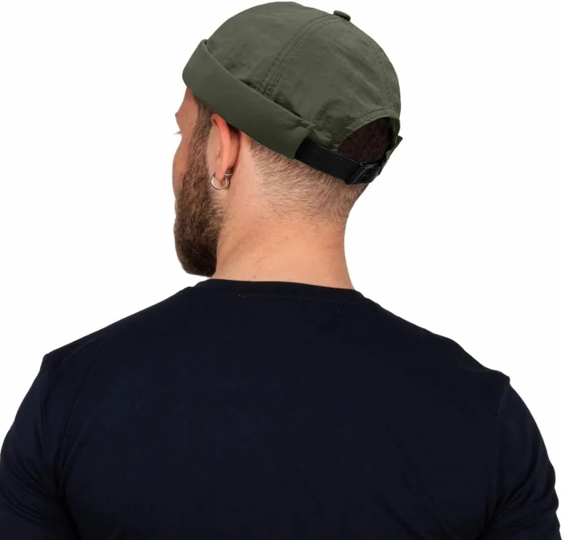 XYIYI Men Quick Dry Docker Cap Breathable Brimless Cap Rolled Cuff Retro Sailor Beanie Hat