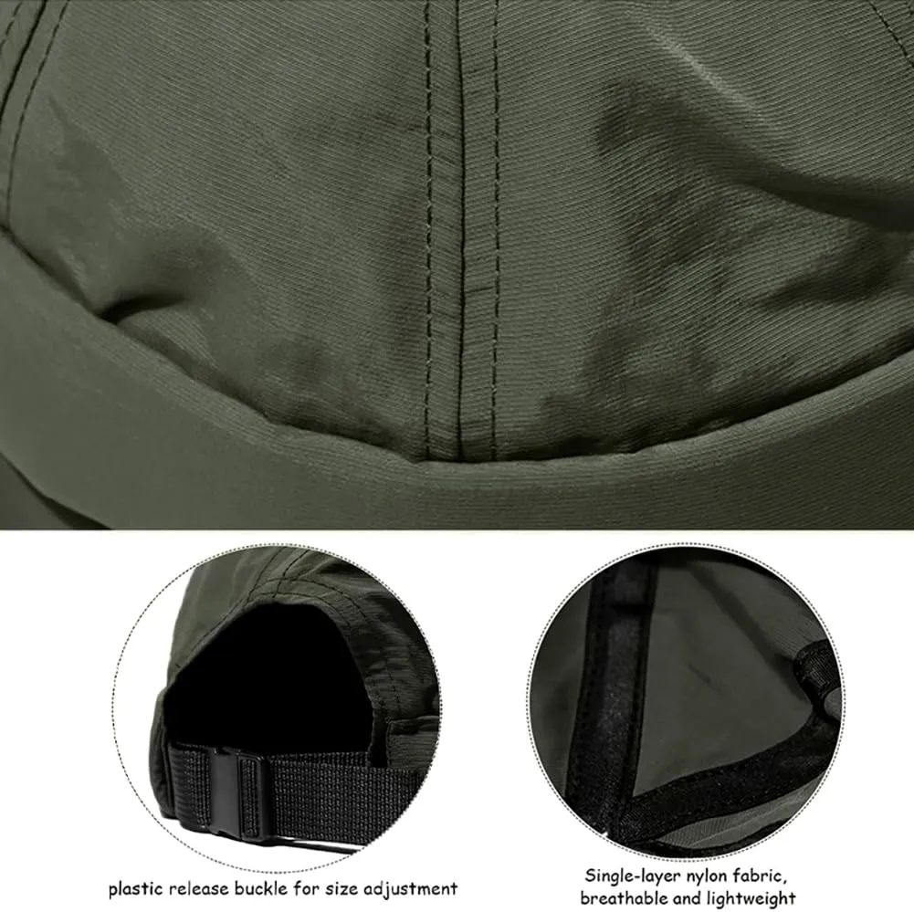 XYIYI Men Quick Dry Docker Cap Breathable Brimless Cap Rolled Cuff Retro Sailor Beanie Hat