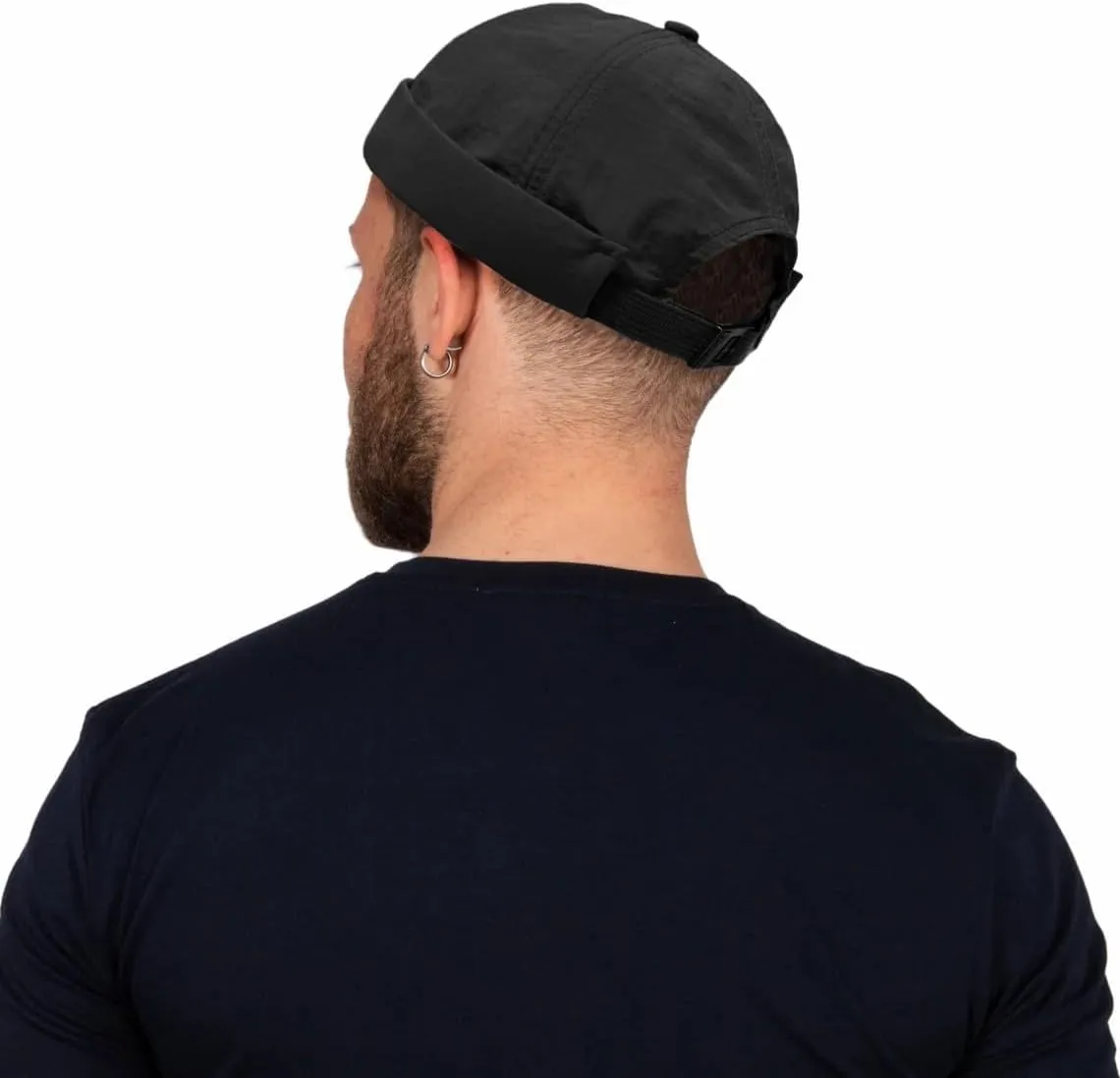 XYIYI Men Quick Dry Docker Cap Breathable Brimless Cap Rolled Cuff Retro Sailor Beanie Hat