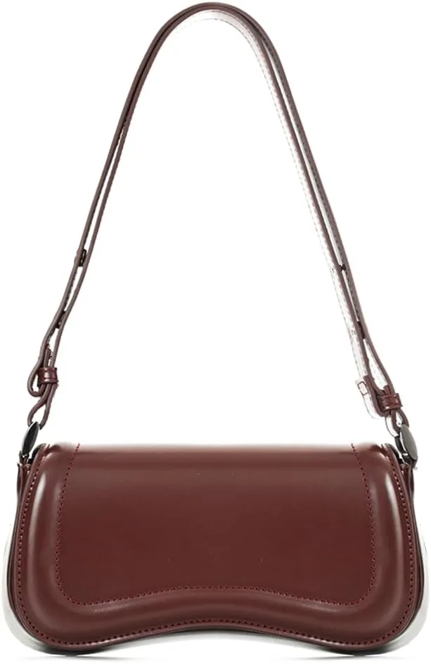 YDSIII Shoulder Bag, Women's Vintage Vegan Leather Shoulder Purse with Adjustable Strap