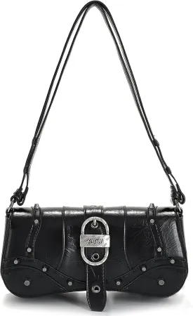 YDSIII Shoulder Bag, Women's Vintage Vegan Leather Shoulder Purse with Adjustable Strap