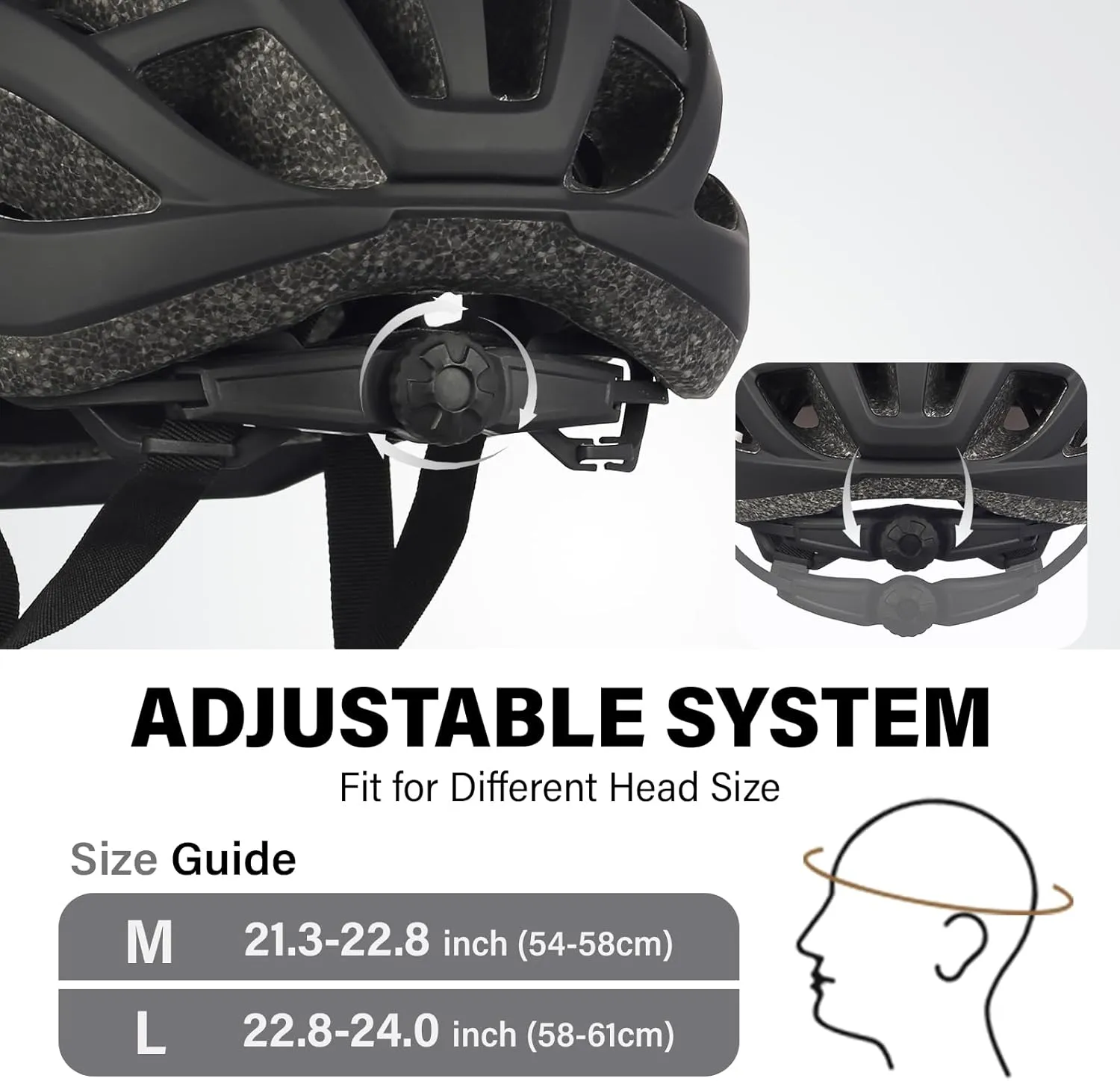 Youth Adult Road Bike Helmet, Men Women Adjustable Mountain Bicycle Helmet with Detachable Visor, 2 Sizes for Age 8-14  Youth, Kids, Adult
