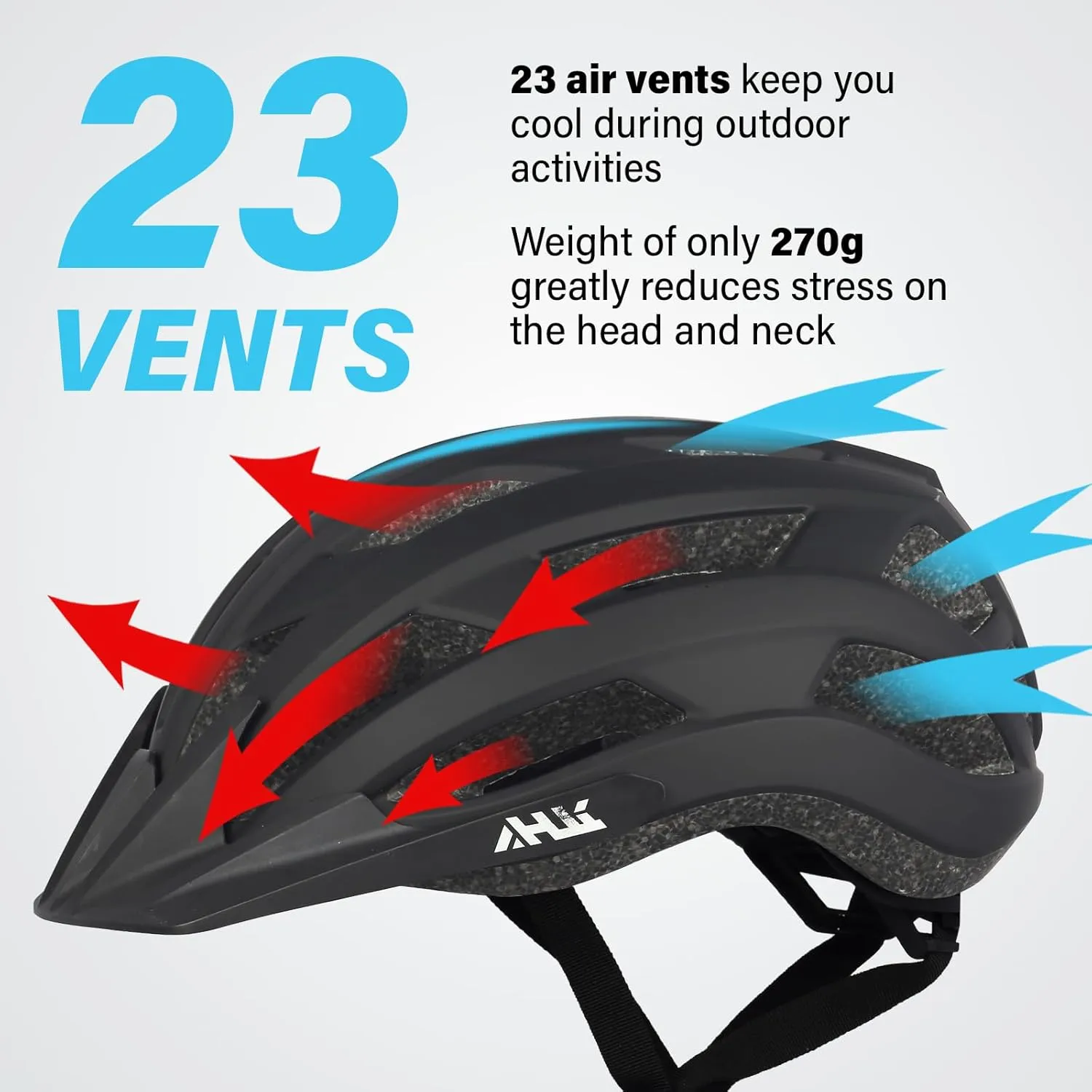 Youth Adult Road Bike Helmet, Men Women Adjustable Mountain Bicycle Helmet with Detachable Visor, 2 Sizes for Age 8-14  Youth, Kids, Adult