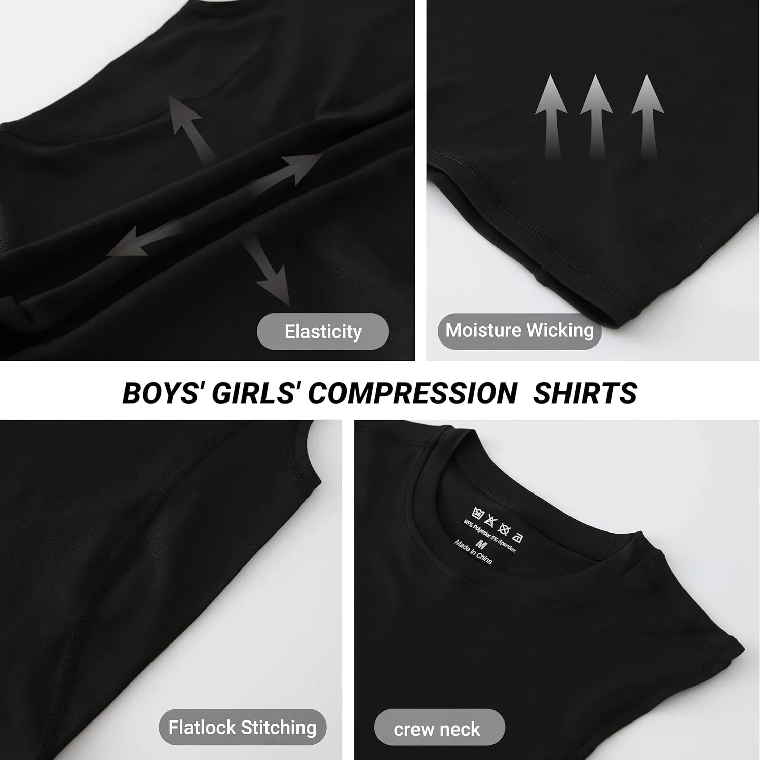 Youth Boys Compression Sleeveless Shirt Undershirts Workout Base Layer Vest Quick Dry Soccer Shirts
