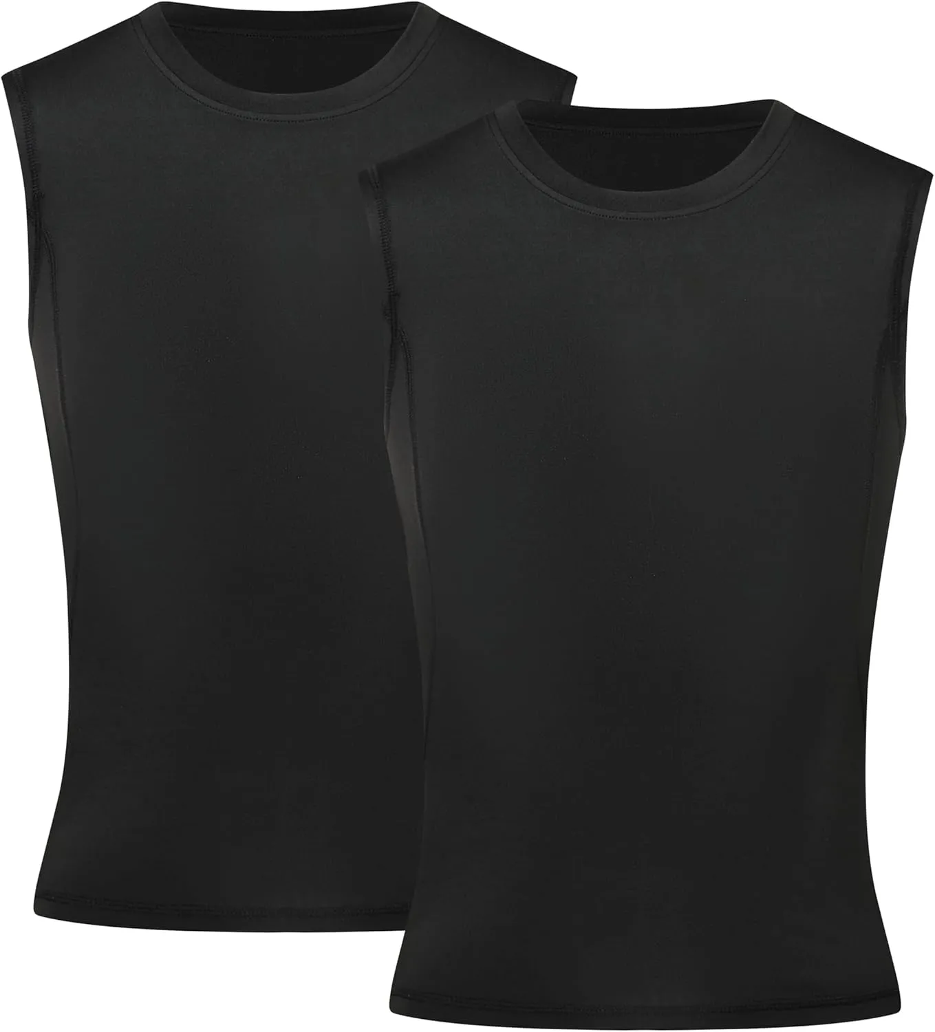 Youth Boys Compression Sleeveless Shirt Undershirts Workout Base Layer Vest Quick Dry Soccer Shirts